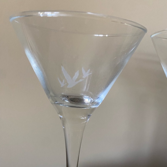 Grey Goose Etched Crystal Martini Glasses Set of 2 - Picture 2 of 5